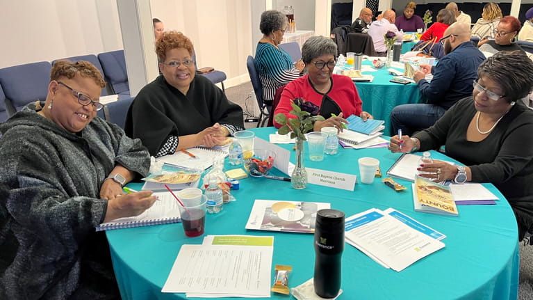 Members of FLAME, a network of African American congregations, participate in an Everence-sponsored Cultivating Generous Congregations workshop in Virginia.