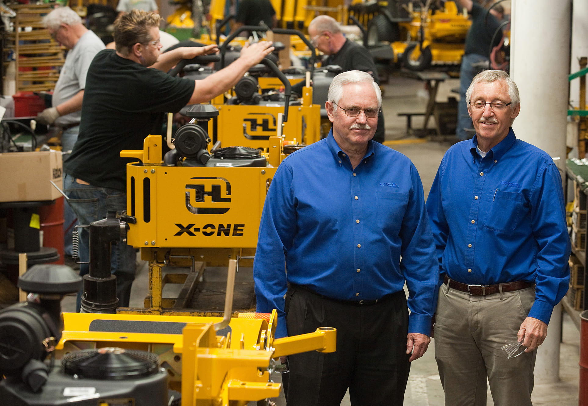 Brothers Paul (left) and Bob Mullet of Excel Industries, Hesston, Kansas.