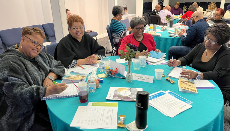 Members of FLAME, a network of African American congregations, participate in an Everence-sponsored Cultivating Generous Congregations workshop in Virginia.