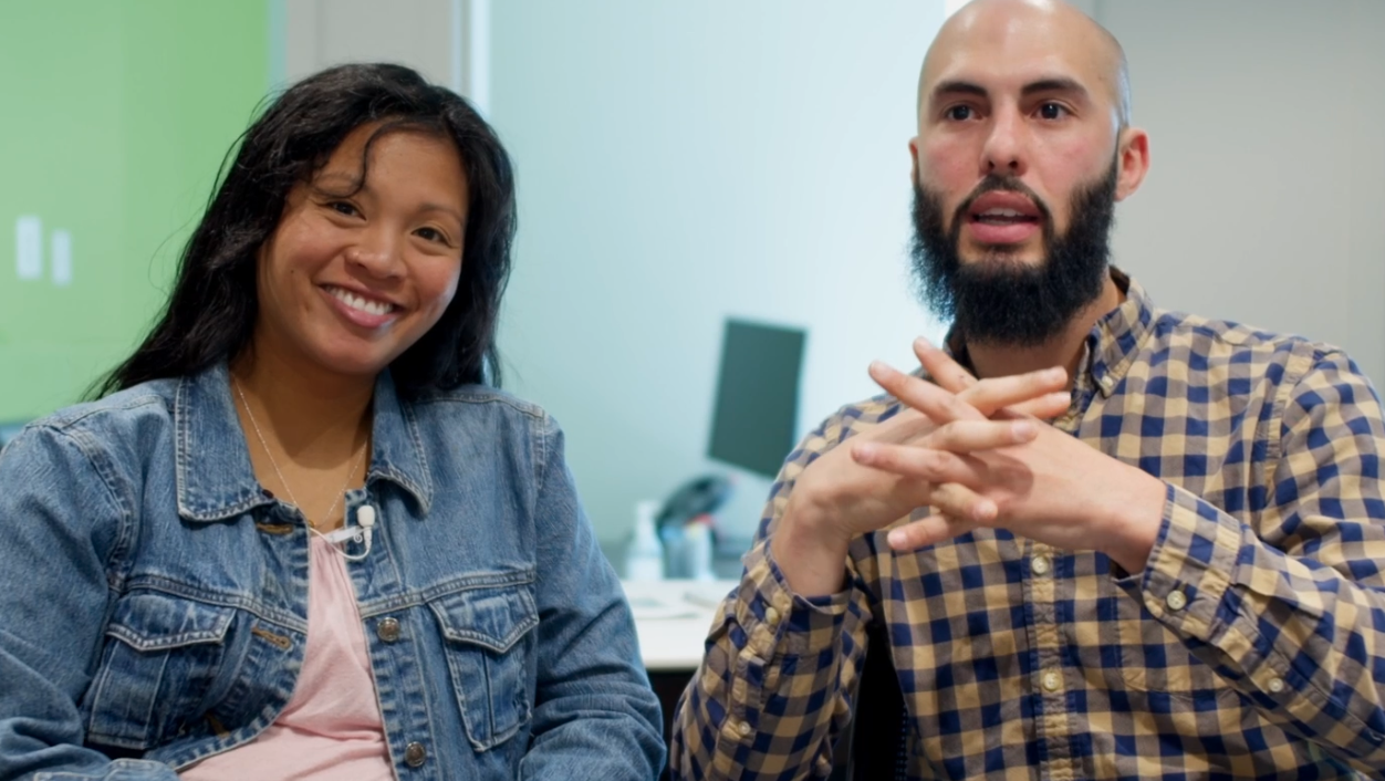 Mary Bliz and Moises Serrano, Everence members in Philadelphia, PA