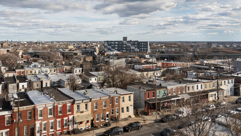 Skyline view of Kensington, Philadelphia