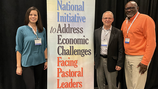 Madalyn Metzger, Beryl Jantzi and Leonard Dow attended the Lilly Endowment