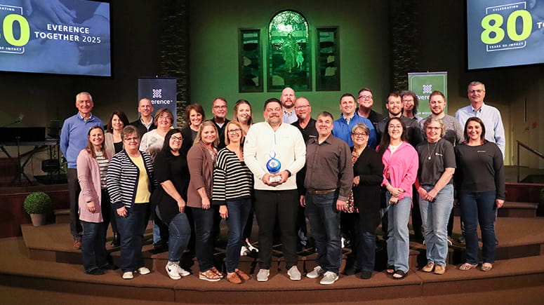 Michiana, market of the year, poses for a photo with their award.