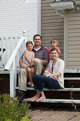 Kane family on front stoop