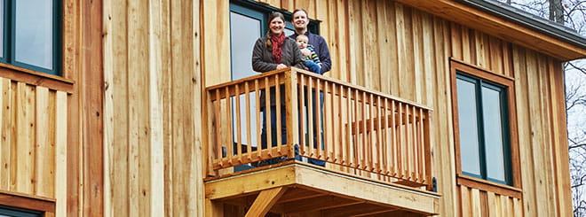 Meyer family on the balcony