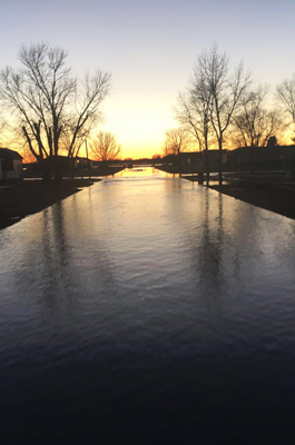 Floodwaters in Wood River, Nebraska