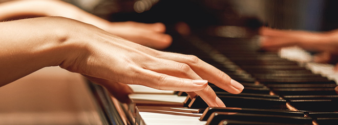 Woman playing piano