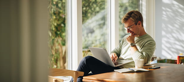 Man on computer