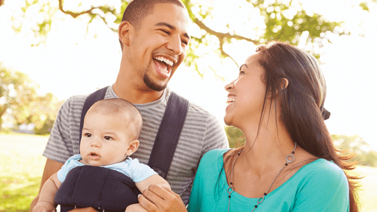 Mixed race family