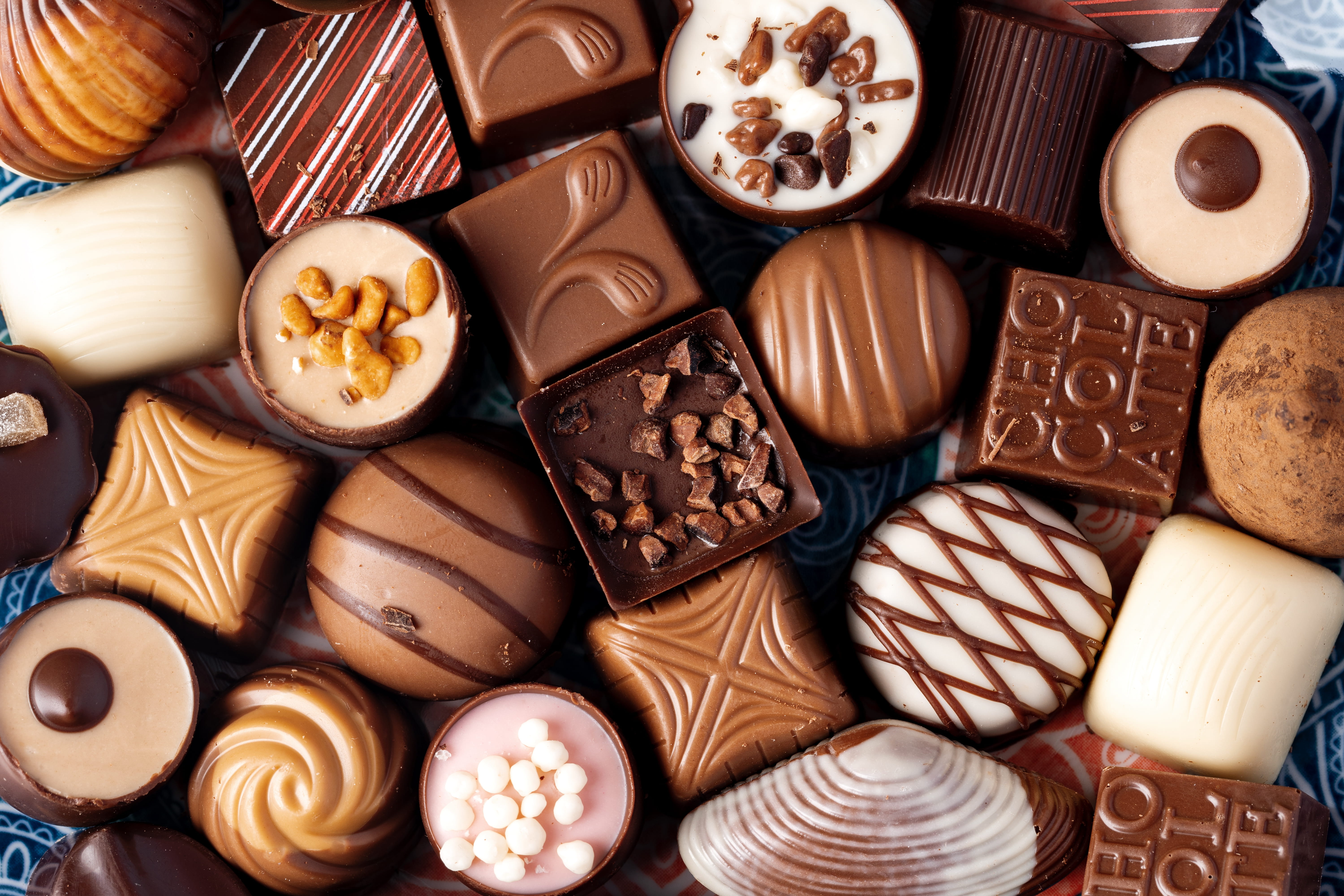 Decorative chocolate truffles of all shapes, sizes, and designs.