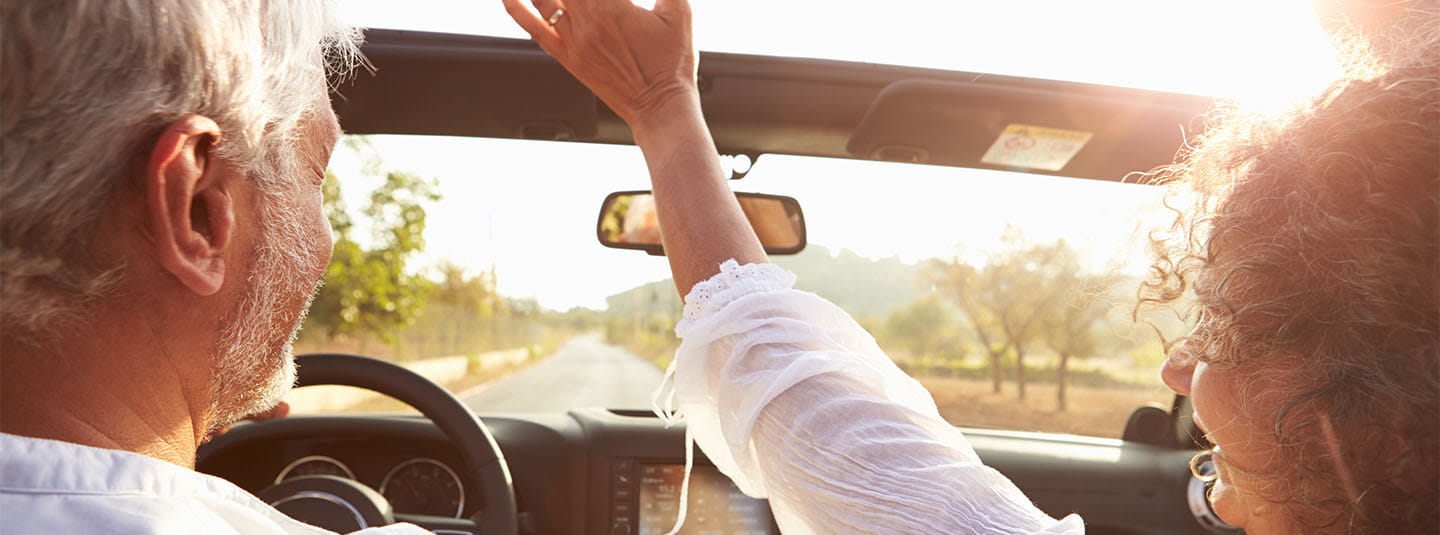 Couple in convertible