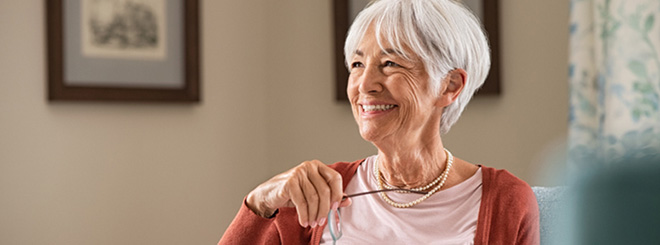 Older woman smiling