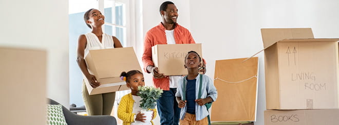 Family moving into new home