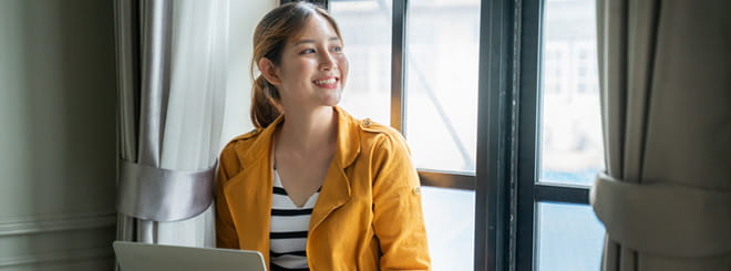 Woman at laptop