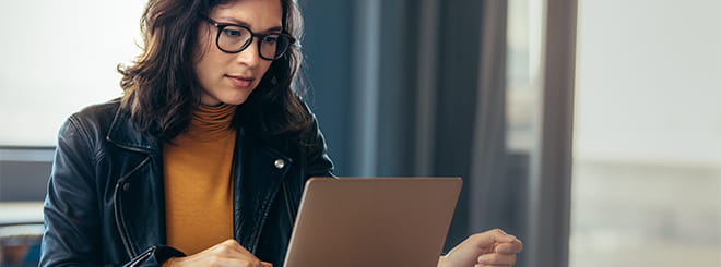 Woman on computer