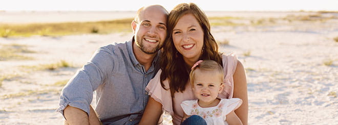 Weston and Collette Troyer and their daughter Tessa. 