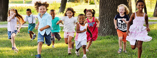 Kids running